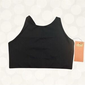 Girlfriend Collective Black High Neck Sports Bra Size L